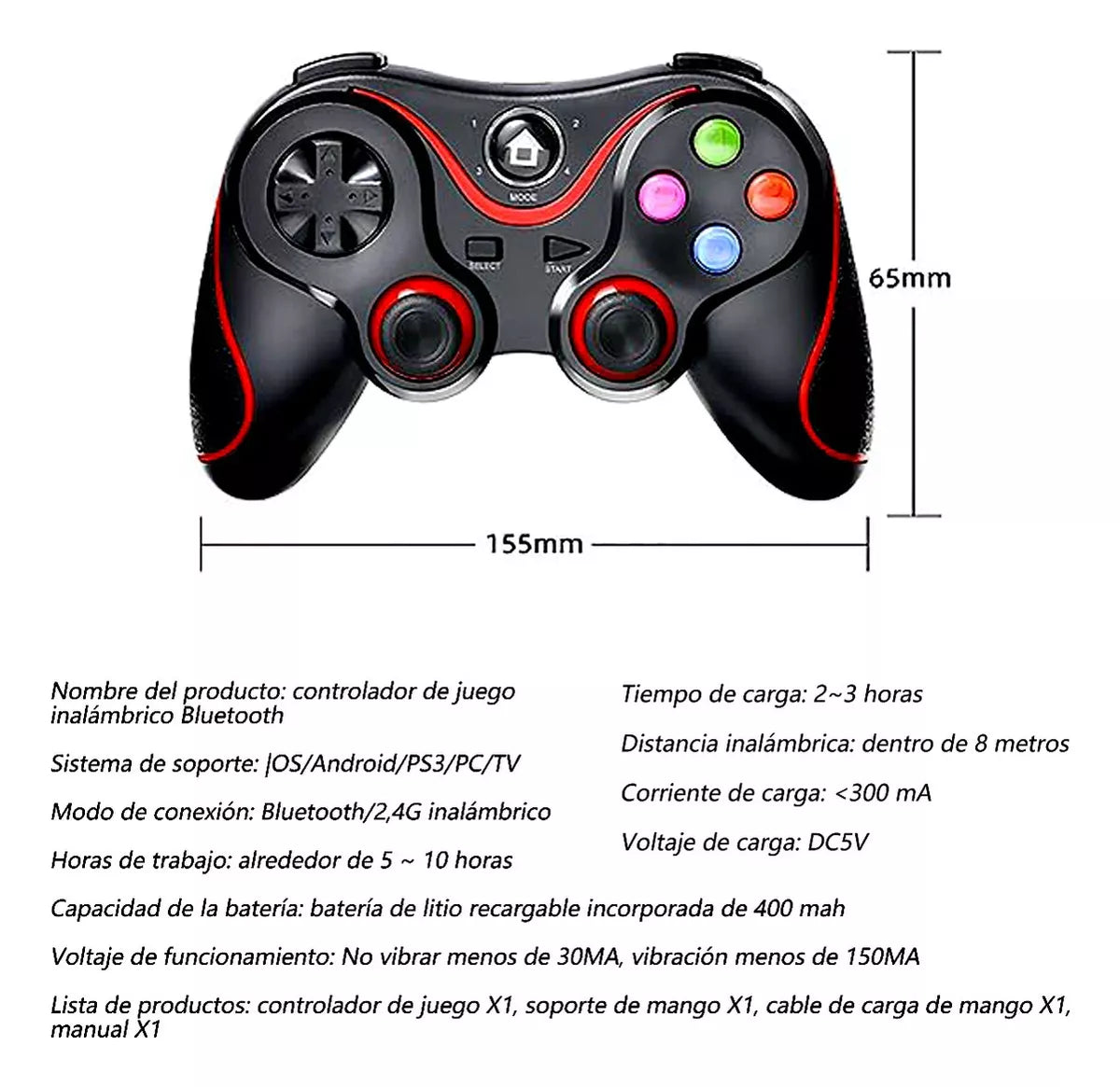 Control inalámbrico gaming para celular