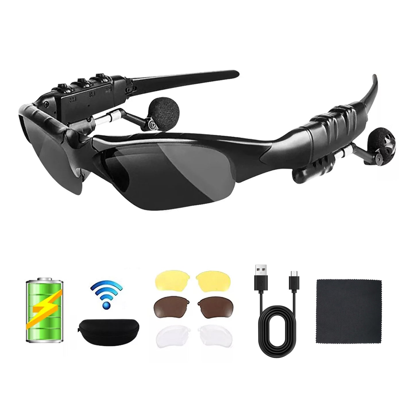 Gafas de sol + auriculares bluetooth