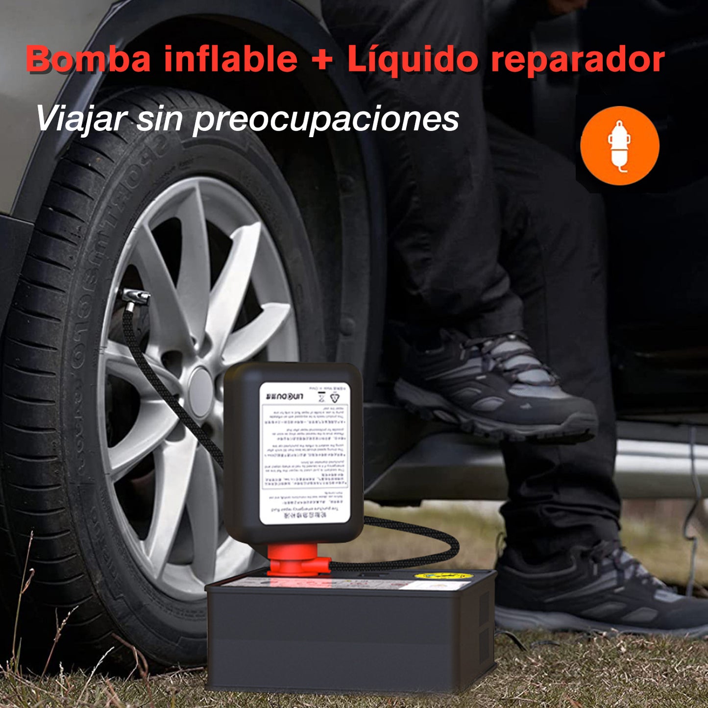 Compresor de llanta portátil