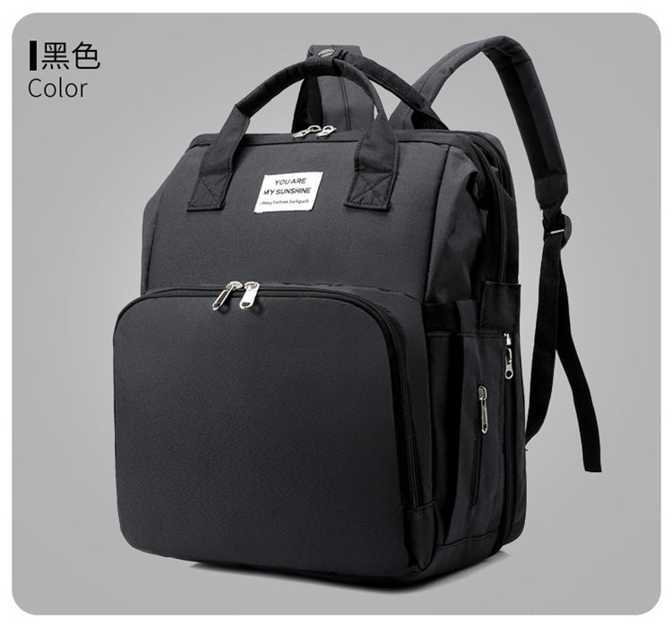 Mochila Pañalera Multifuncional,Bolsa de Aislamiento Impermeable de Gran Capacidad Mejorada,Múltiples Compartimentos de Almacenamiento,Cuna Convertible