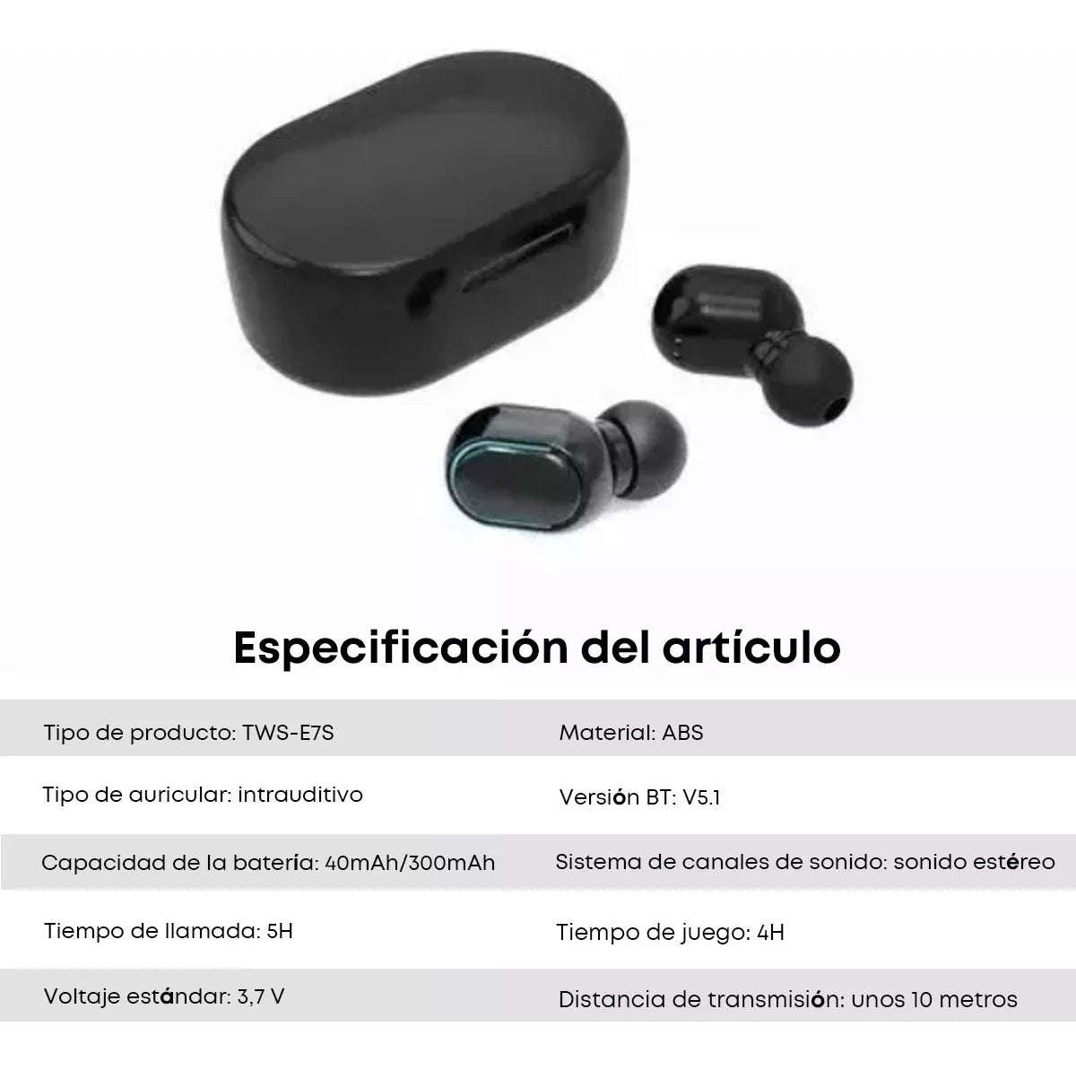 Auriculares Bluetooth E7S