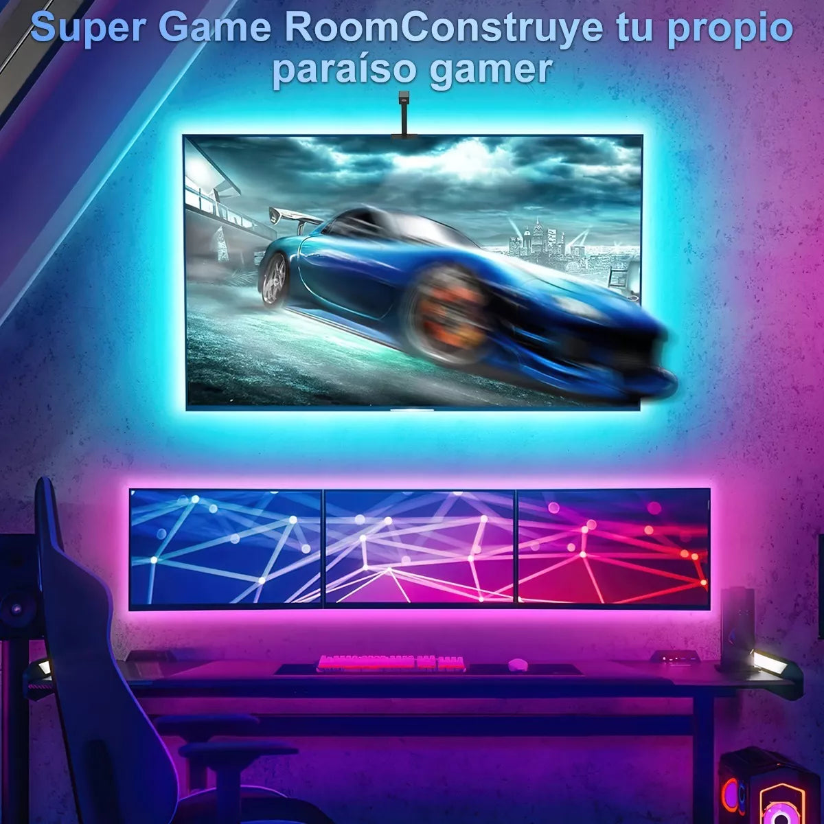 Luces LED con cámara para TV