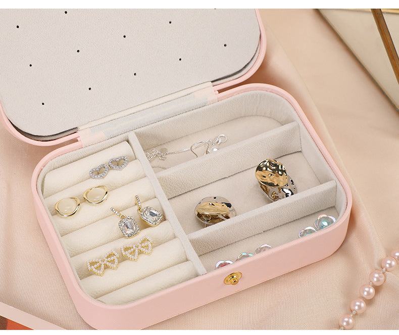 Joyero Organizador De Anillos, Aretes, Collares, Pulseras, Joyas Prsentación de Caja de Regalo Acabado de Piel Sintética Para Niñas y Mujeres