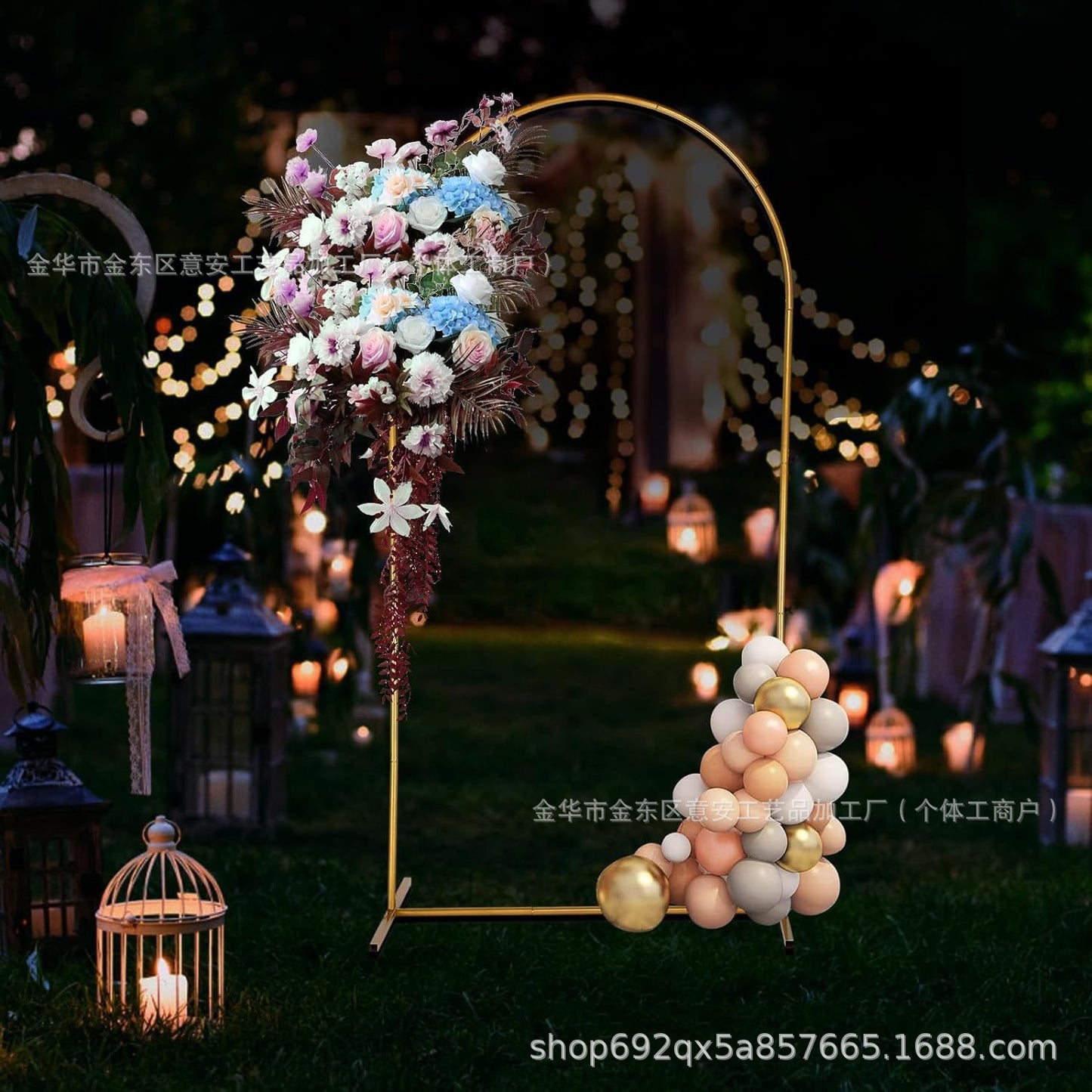 Camino de flores artificiales, guirnalda de flores rústicas, arreglos florales, ceremonia de boda, telón de fondo, arco, flores, centros de mesa, decoraciones