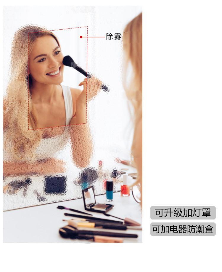Espejo de Maquillaje de Tocador Grande con Luces, 3 Modos de Iluminación de Color Espejo de Maquillaje Redondo Iluminado con Control Táctil LED de Atenuación