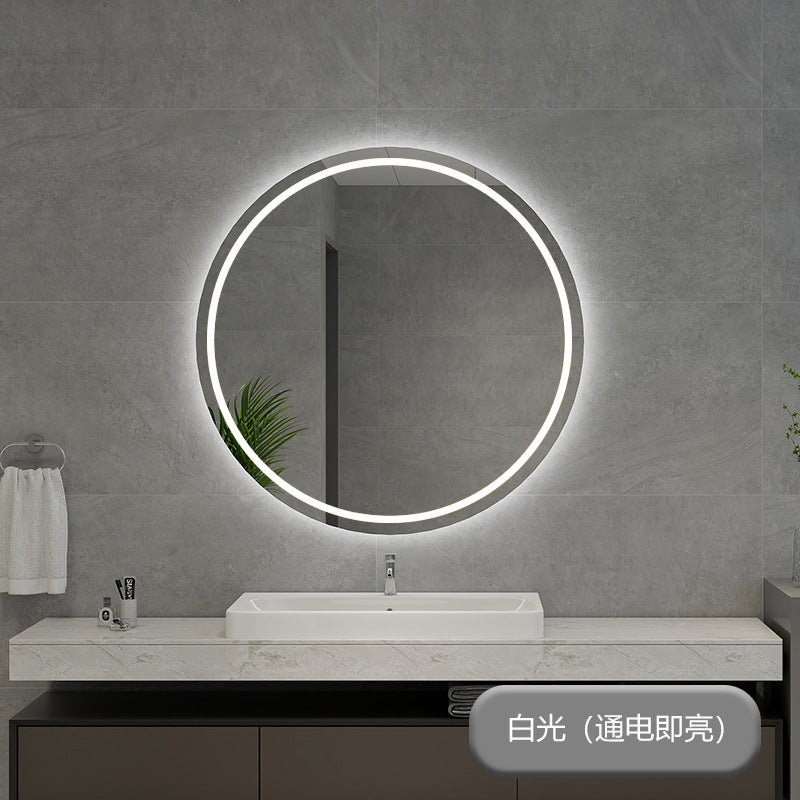 Espejo de Maquillaje de Tocador Grande con Luces, 3 Modos de Iluminación de Color Espejo de Maquillaje Redondo Iluminado con Control Táctil LED de Atenuación