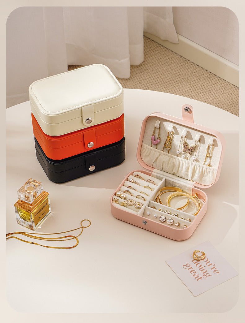 Joyero Organizador De Anillos, Aretes, Collares, Pulseras, Joyas Prsentación de Caja de Regalo Acabado de Piel Sintética Para Niñas y Mujeres