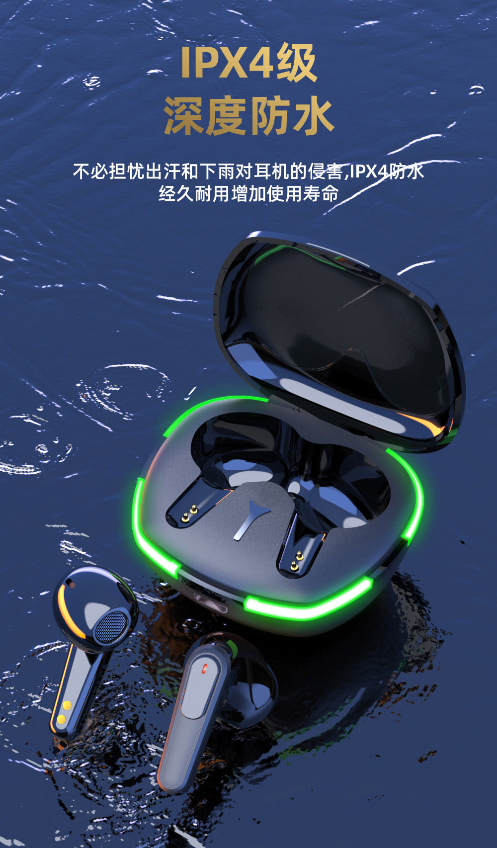 PRO60 E-Sports Bluetooth Auriculares Gaming TWS Baja Latencia Graves Pesados Sonido Estéreo