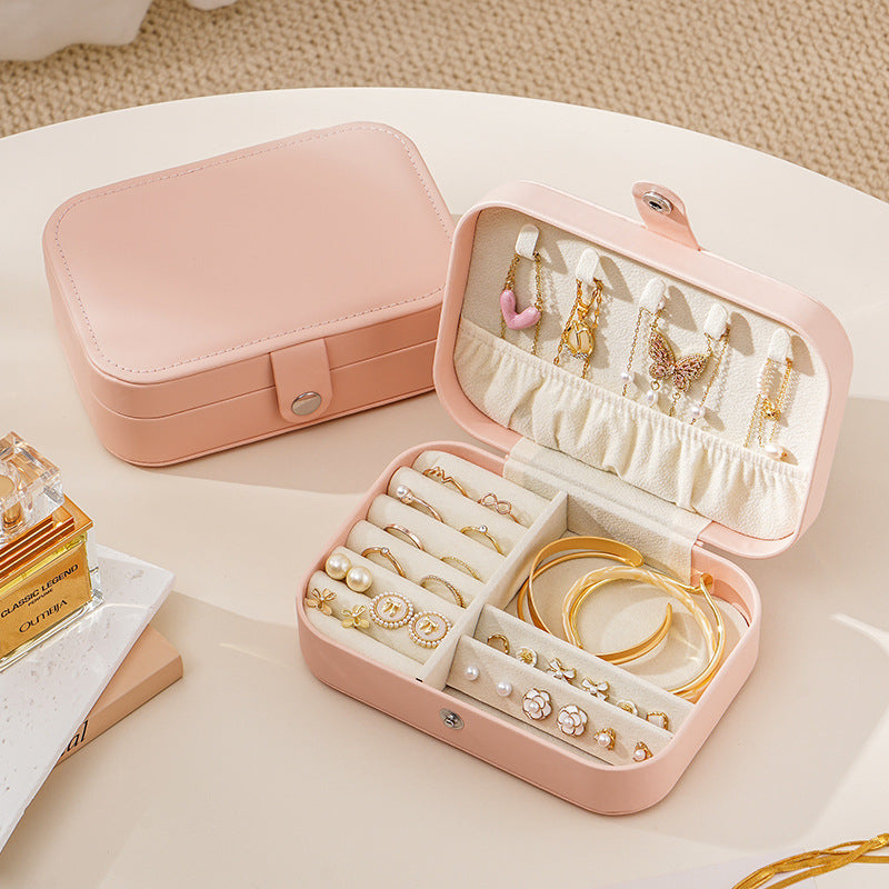 Joyero Organizador De Anillos, Aretes, Collares, Pulseras, Joyas Prsentación de Caja de Regalo Acabado de Piel Sintética Para Niñas y Mujeres