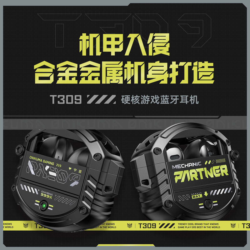 Auriculares Gaming ONIKUMA T309 Diseño de Aleación de Aluminio Bluetooth Con Sonido de Baja Latencia