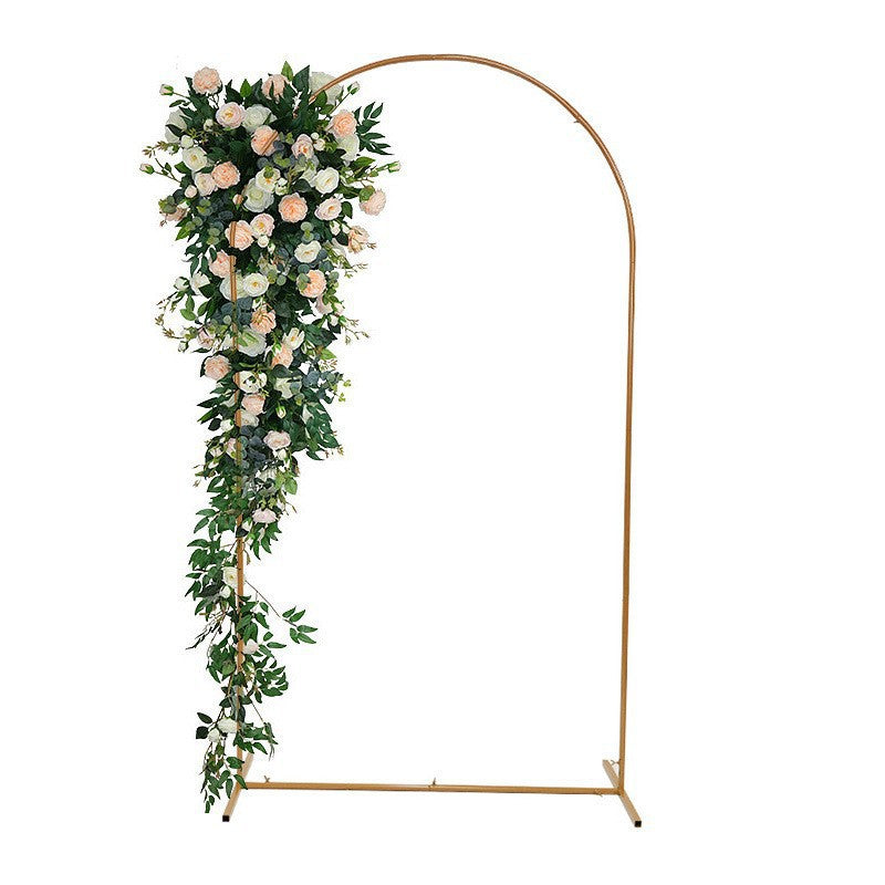 Camino de flores artificiales, guirnalda de flores rústicas, arreglos florales, ceremonia de boda, telón de fondo, arco, flores, centros de mesa, decoraciones