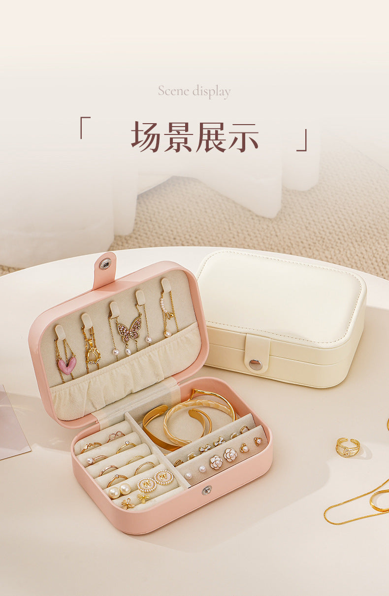 Joyero Organizador De Anillos, Aretes, Collares, Pulseras, Joyas Prsentación de Caja de Regalo Acabado de Piel Sintética Para Niñas y Mujeres