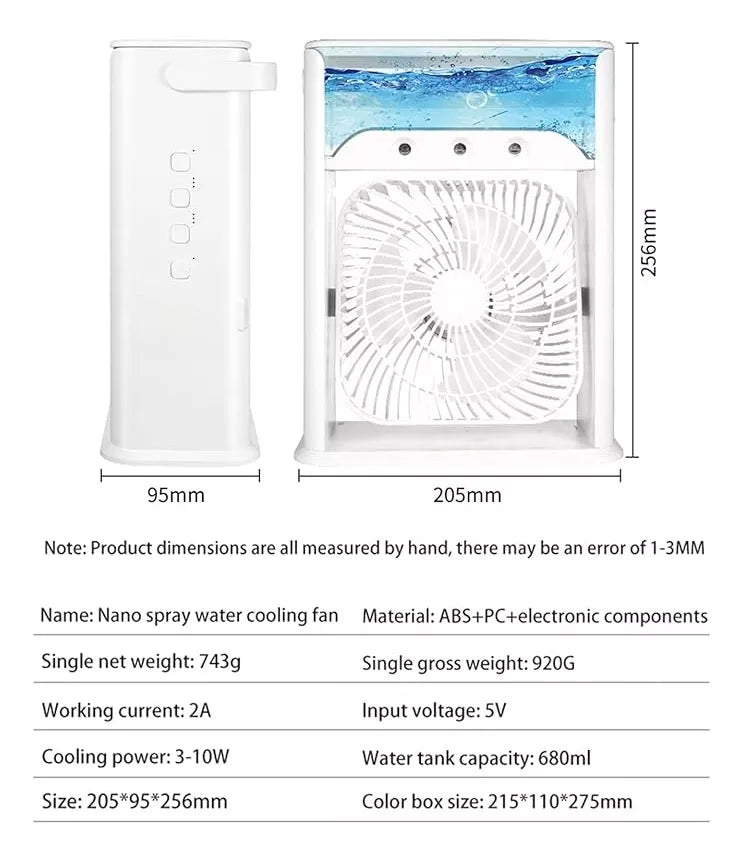 Ventilador Aire Acondicionado Portátil 3 en 1