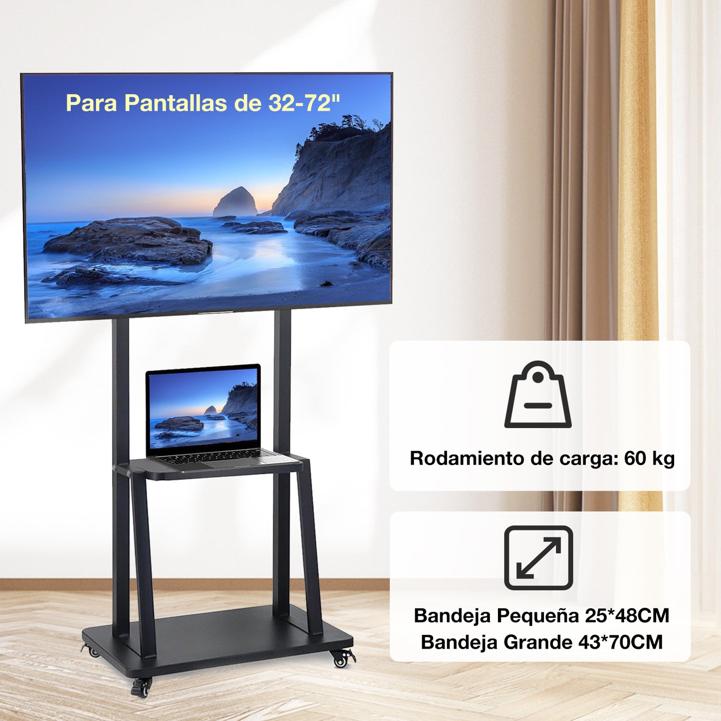 Base para TV con ruedas
