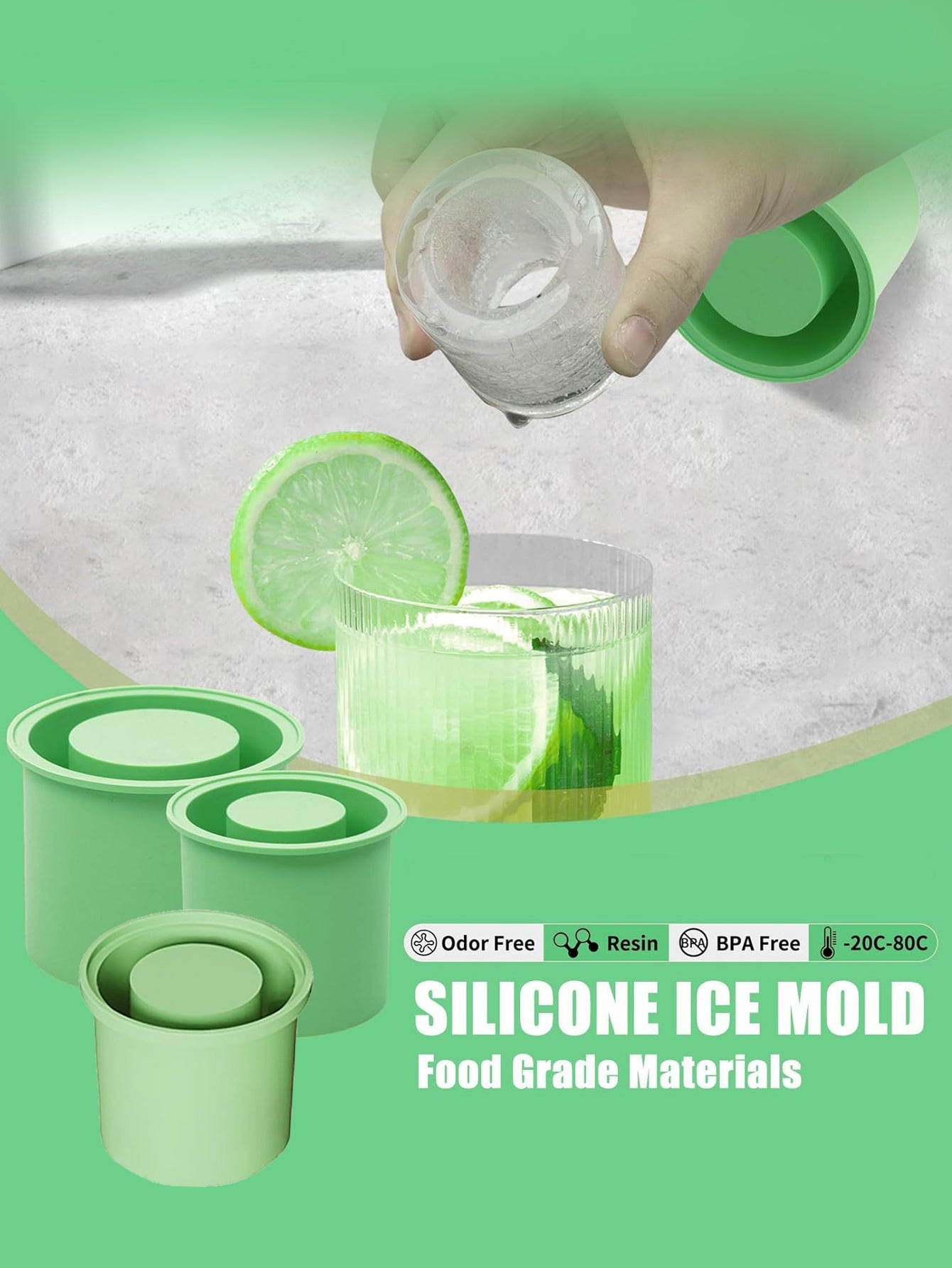 Bandeja de hielo de silicona tipo Stanley