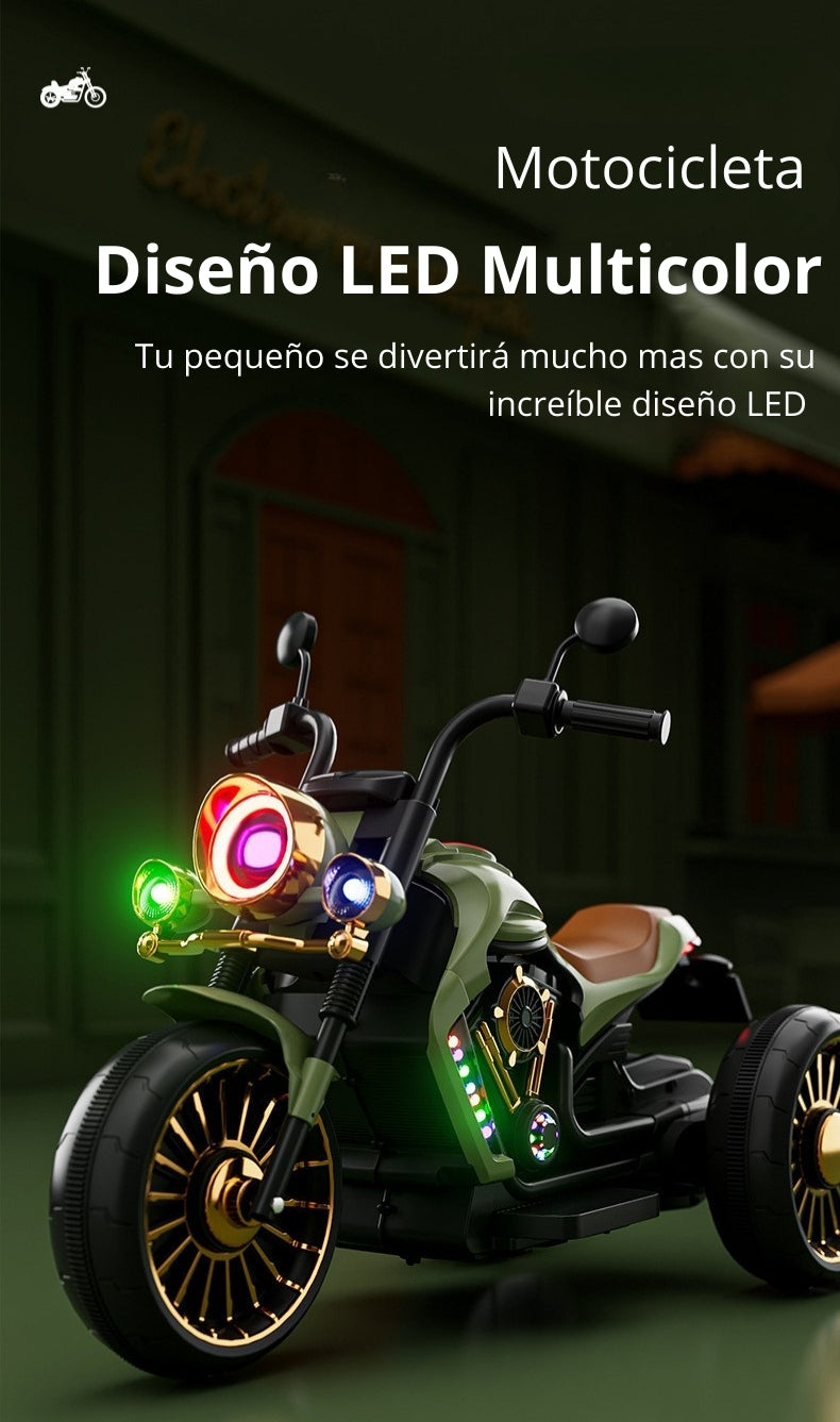 Motocicleta eléctrica para niños, diseño con mando a distancia, asiento cómodo y carga rápida,  juguete para niños y niñas