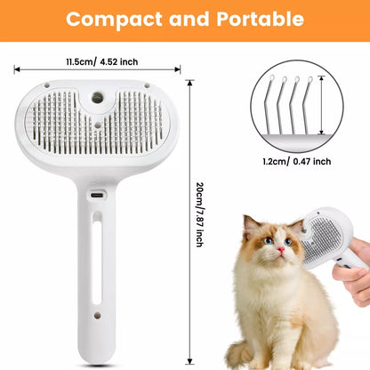 Cepillo de Vapor Para Mascotas Metálico