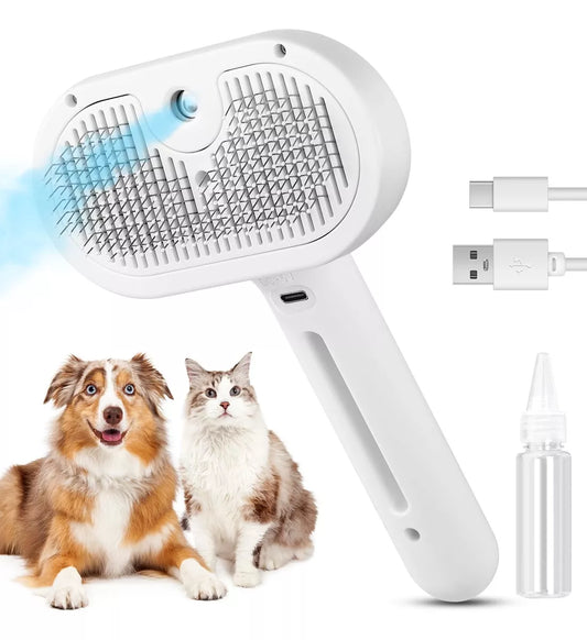 Cepillo de Vapor Para Mascotas Metálico