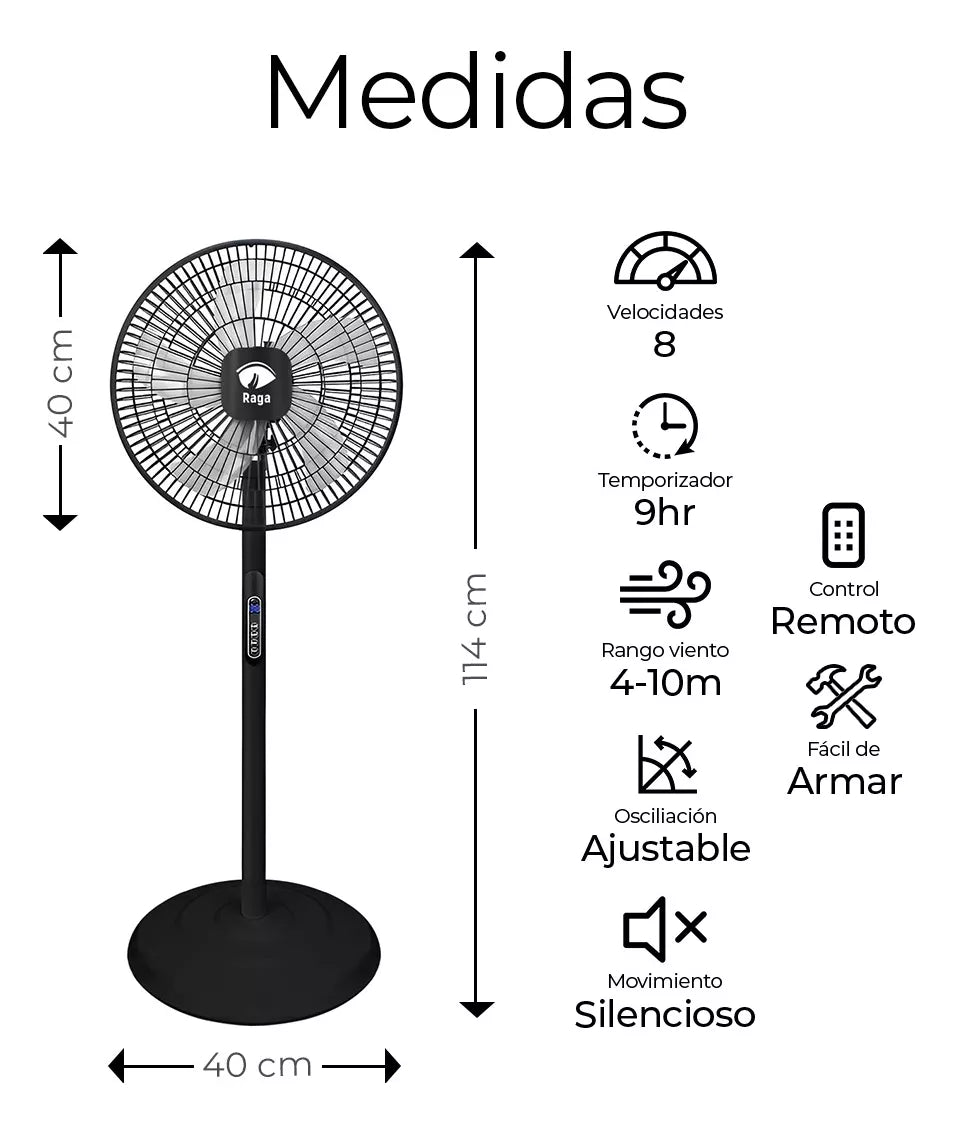 Ventilador de hogar con control remoto