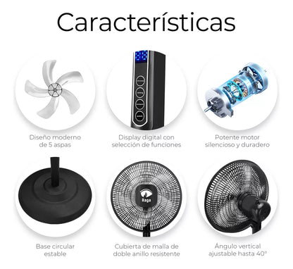 Ventilador de hogar con control remoto