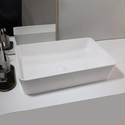 Lavabo sobre encimera rectangular