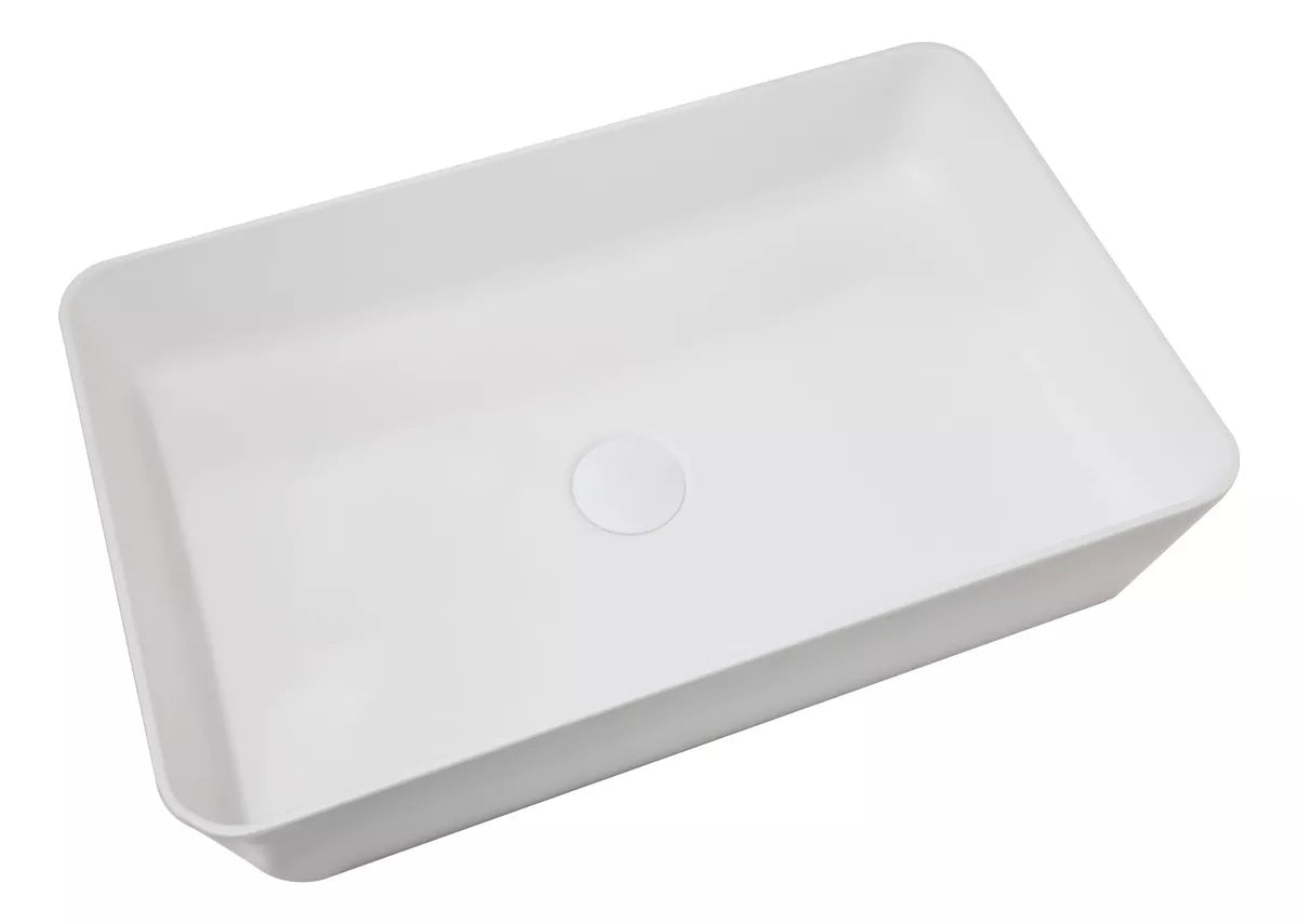 Lavabo sobre encimera rectangular