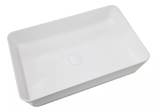 Lavabo sobre encimera rectangular