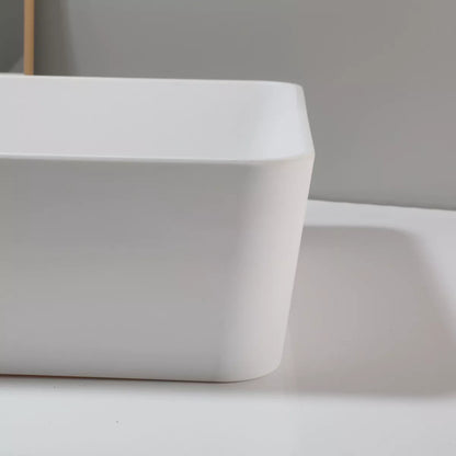 Lavabo sobre encimera rectangular