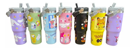 Vaso con diseño personajes animados