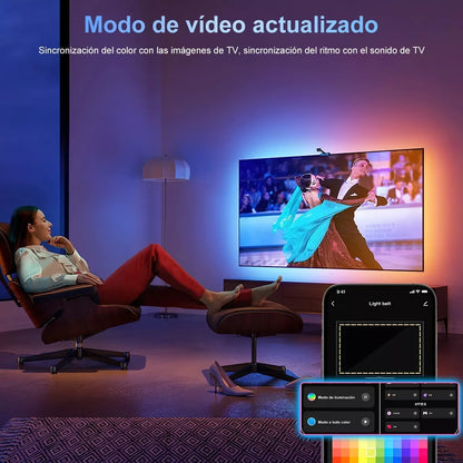 Luces LED con cámara para TV