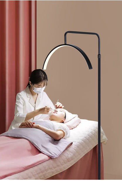 Lámpara de Belleza de Media Luna Diseño de 24 pulgadas, Ideal Para Decoración de Uñas Diseño de Cejas y Pestañas, Luz LED con protección ocular LED