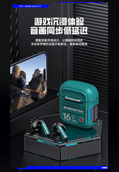Auriculares Gaming Bluetooth Con Reducción de Ruido y Diseño Mécanico Monster XKT16