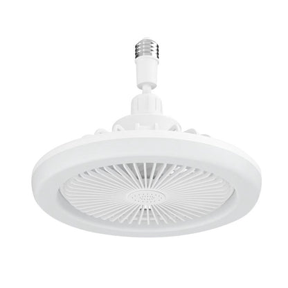 Lámpara de Techo con Control Remoto y Ventilador de Luz E27, Base Inteligente y Diseño Silencioso para Recámara, Oficina