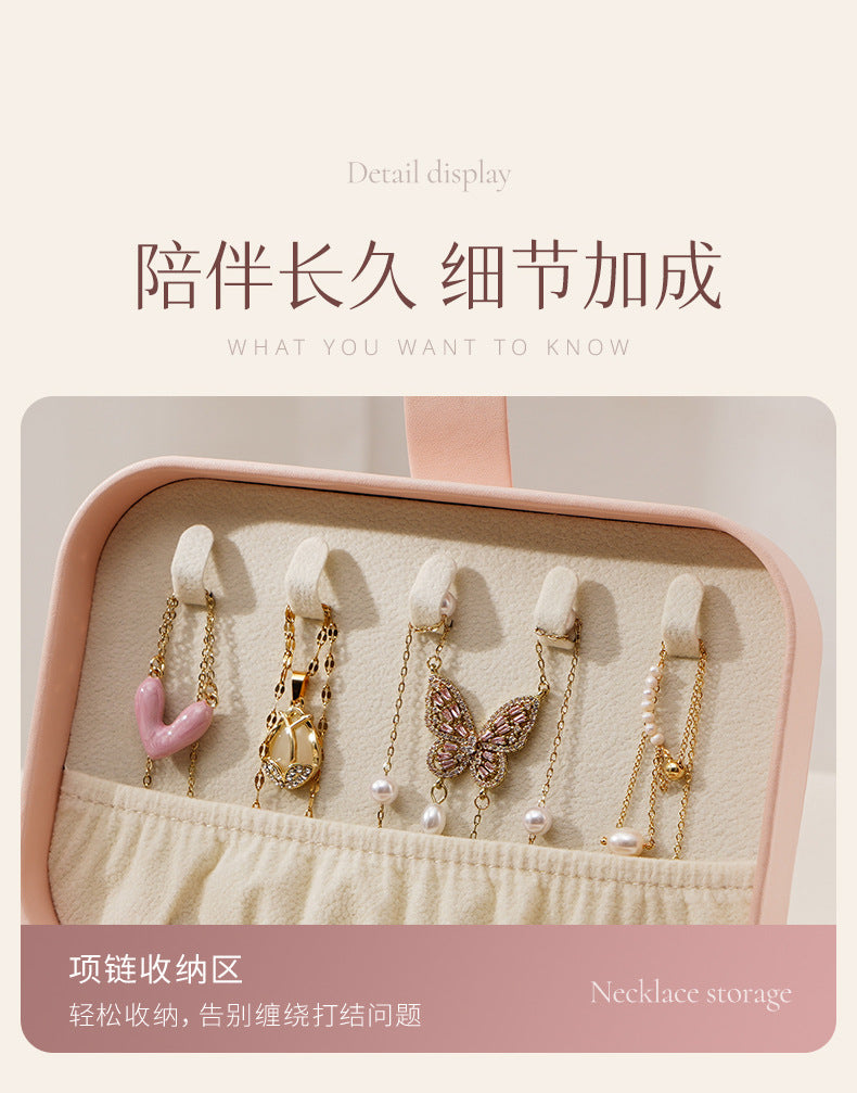 Joyero Organizador De Anillos, Aretes, Collares, Pulseras, Joyas Prsentación de Caja de Regalo Acabado de Piel Sintética Para Niñas y Mujeres