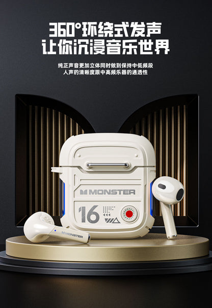 Auriculares Gaming Bluetooth Con Reducción de Ruido y Diseño Mécanico Monster XKT16