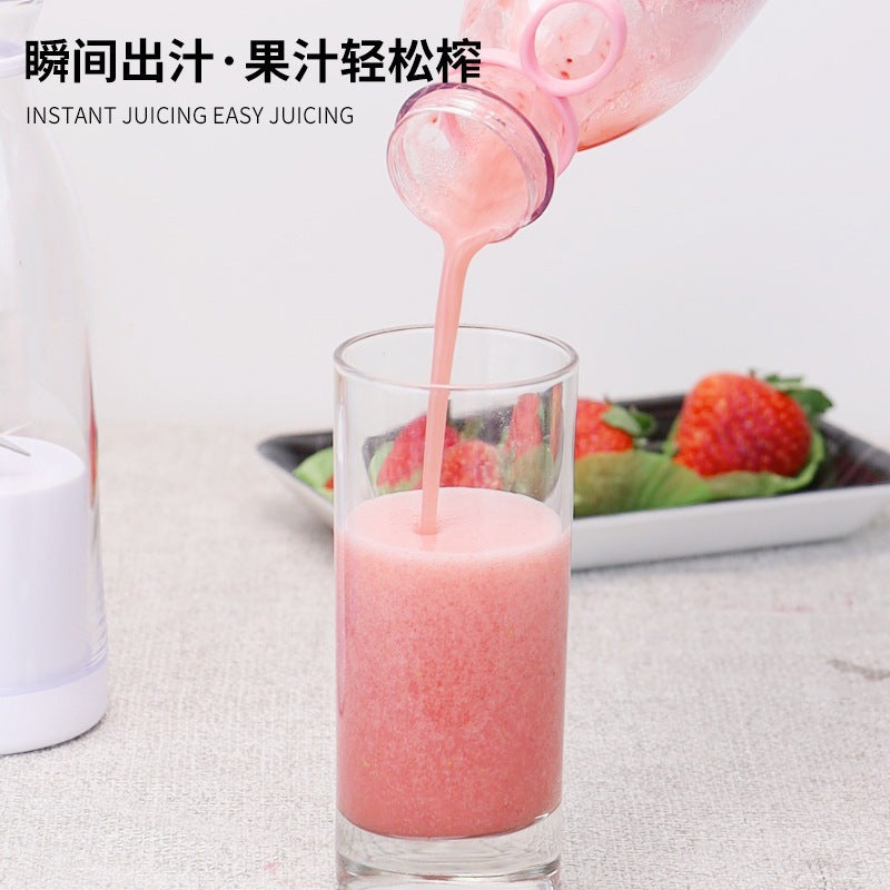 Exprimidor portátil de 380ml/420ml, taza eléctrica USB para zumo de frutas, minilicuadora automática para batidos con 6 cuchillas