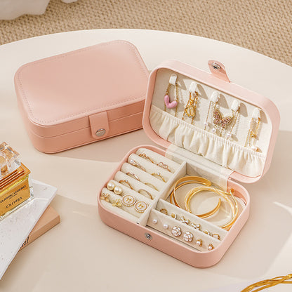 Joyero Organizador De Anillos, Aretes, Collares, Pulseras, Joyas Prsentación de Caja de Regalo Acabado de Piel Sintética Para Niñas y Mujeres