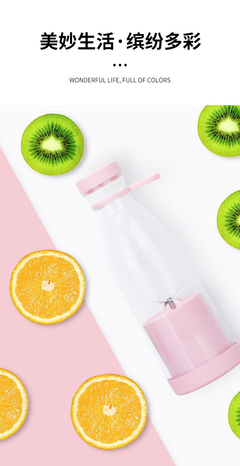 Exprimidor portátil de 380ml/420ml, taza eléctrica USB para zumo de frutas, minilicuadora automática para batidos con 6 cuchillas