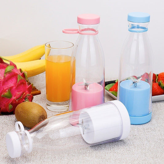Exprimidor portátil de 380ml/420ml, taza eléctrica USB para zumo de frutas, minilicuadora automática para batidos con 6 cuchillas