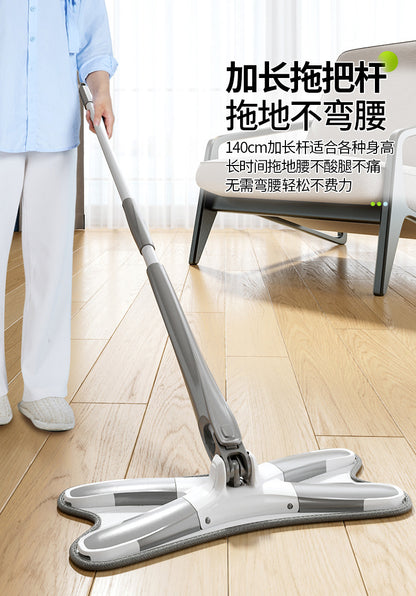 Trapeador blanco, mopa de microfibra para limpieza de madera dura, mopa húmeda giratoria de 360 grados, color blanco