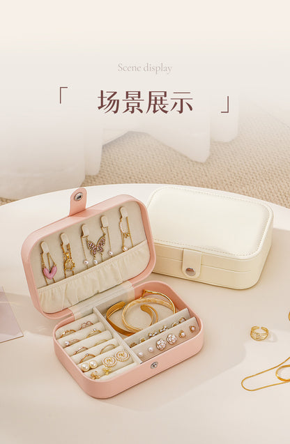 Joyero Organizador De Anillos, Aretes, Collares, Pulseras, Joyas Prsentación de Caja de Regalo Acabado de Piel Sintética Para Niñas y Mujeres